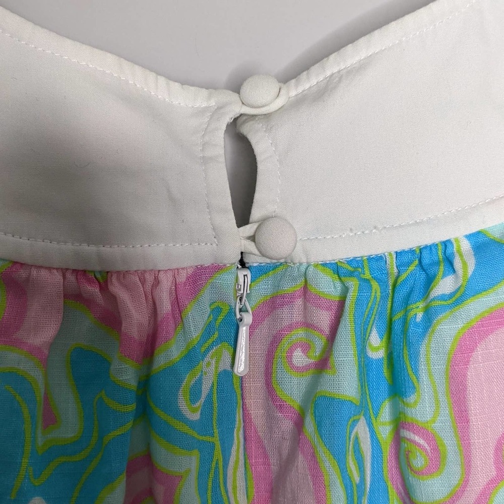 LILLY PULITZER • Adrianna Blue Pink Seahorse Dress - Picture 8 of 9